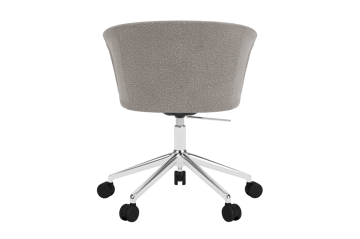 Sedia da ufficio Kendo Swivel con 5 ruote - Porcelain-polished aluminium - Hem