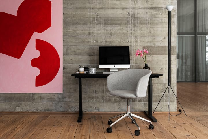 Sedia da ufficio Kendo Swivel con 5 ruote, Porcelain-polished aluminium Hem