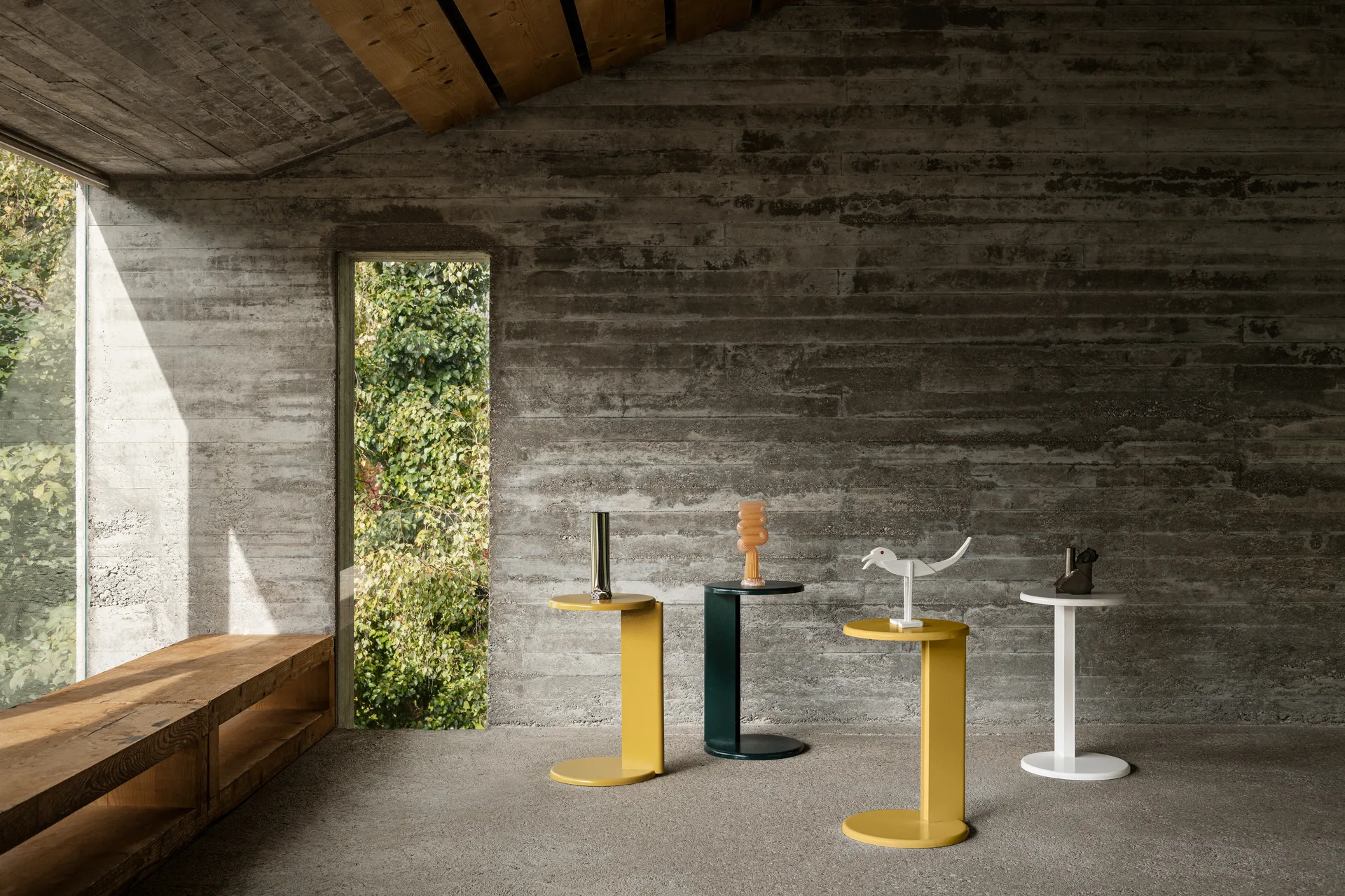 Tavolino Lolly 56 cm, Black green gloss Hem