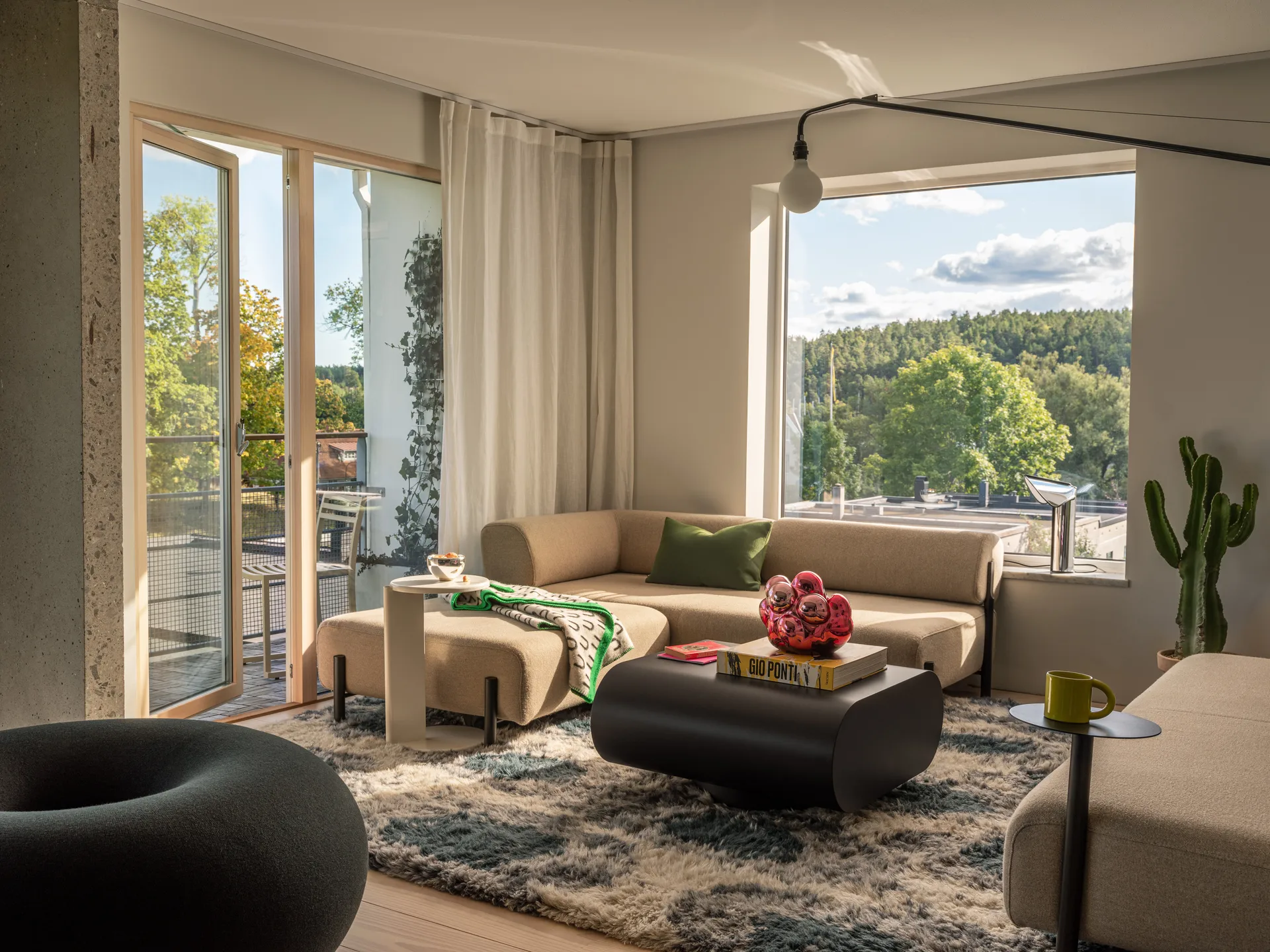 Tavolino Lolly 56 cm, Cream matte Hem