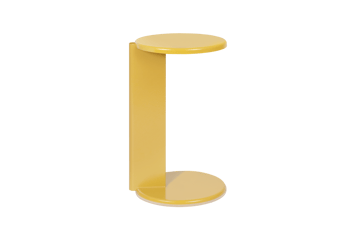 Tavolino Lolly 56 cm - Ochre yellow gloss - Hem