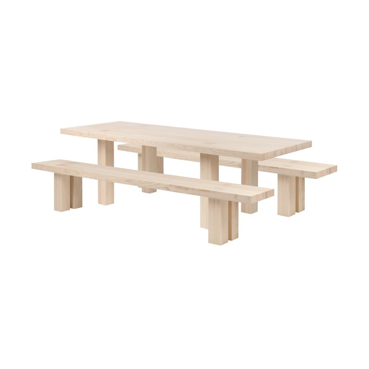 Tavolo da pranzo Max con panche 250 cm - Frassino - Hem