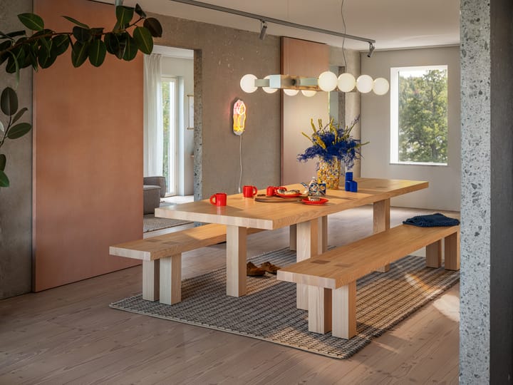 Tavolo da pranzo Max con panche 250 cm, Frassino Hem