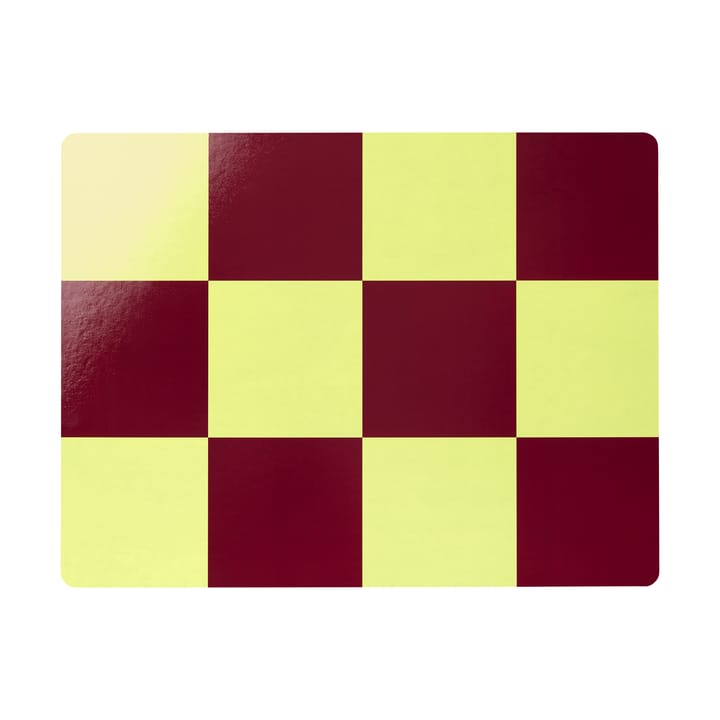 Tovaglietta Check 30x40 cm 2 pezzi - Butter-burgundy - Hem