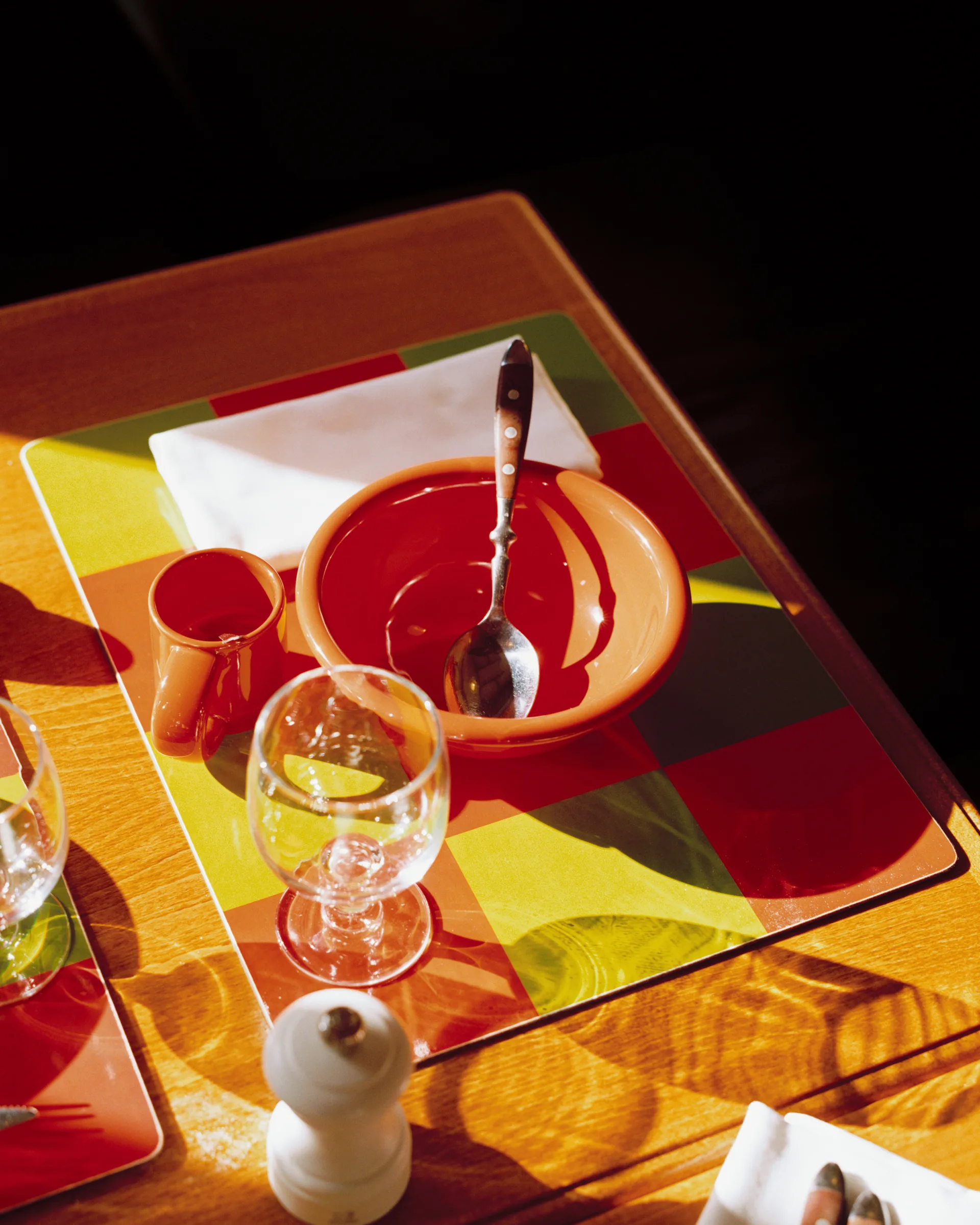 Tovaglietta Check 30x40 cm 2 pezzi, Terracotta-cobalt Hem