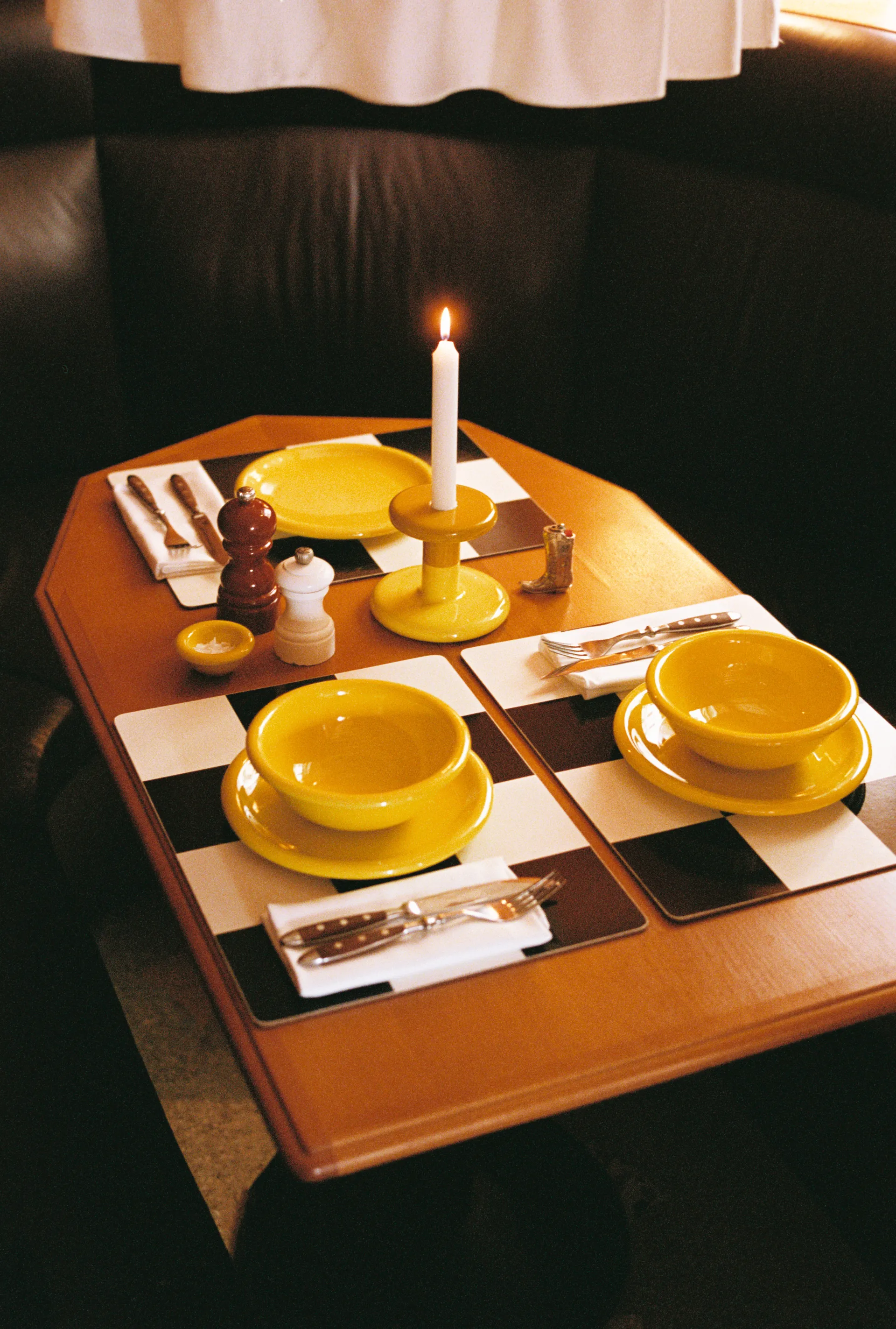 Tovaglietta Check 30x40 cm 2 pezzi, Terracotta-cobalt Hem