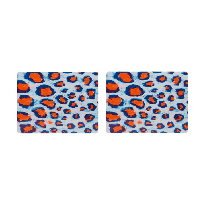 Tovaglietta Monster 30x40 cm 2 pezzi - Coral-white-ultramarine blue - Hem