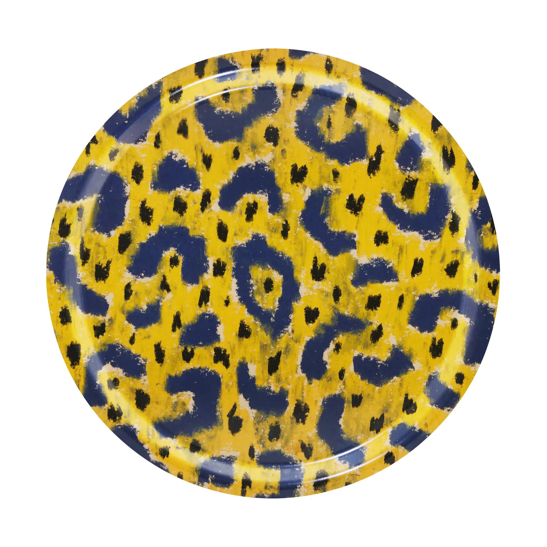 Vassoio Monster Medium Ø49 cm, Ochre yellow-grey-black Hem