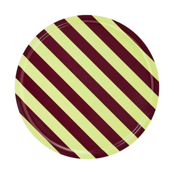 Vassoio Stripe Large Ø65 cm - Butter-burgundy - Hem