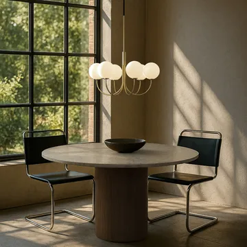 Candeliere Ballon - Ottone satinato, Ø60 cm - Herstal