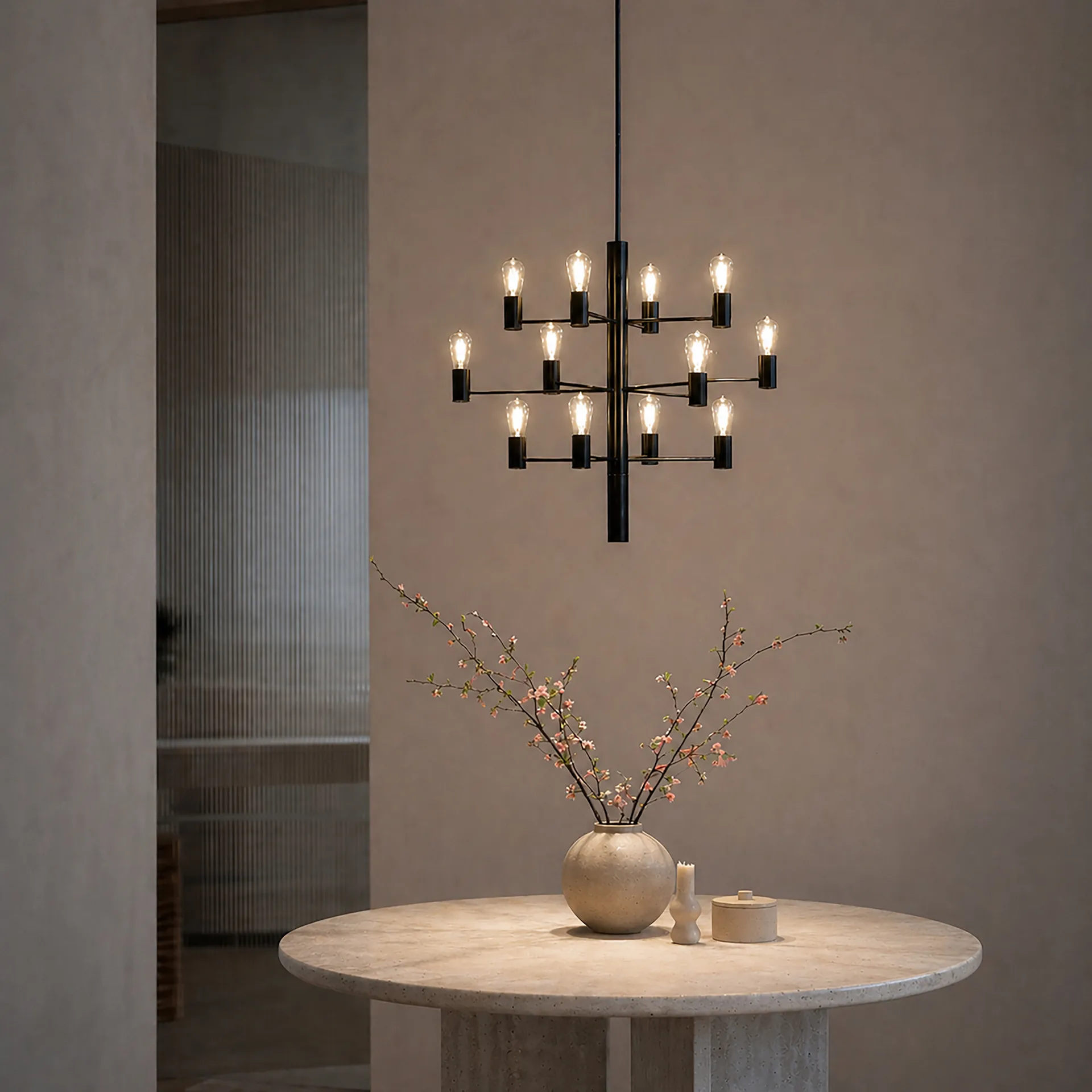 Candeliere Manola 12, nero Herstal