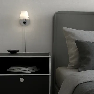 Gil applique - Cromo-vetro opalino - Herstal