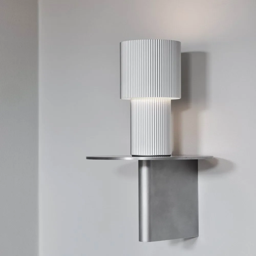 Iluma lampada da tavolo portatile, Argento Herstal