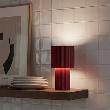 Iluma lampada da tavolo portatile - Rosso - Herstal