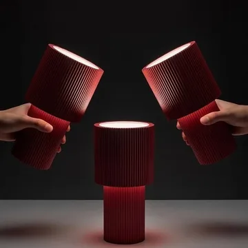 Iluma lampada da tavolo portatile - Rosso - Herstal