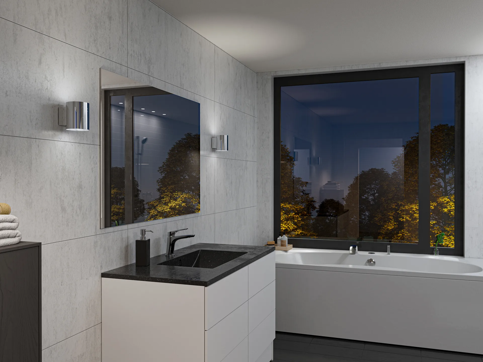 Lampada da parete piccola Evoke, Cromo Herstal