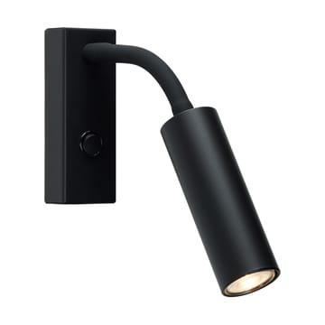 Lampada da parete Pipeline - Nero opaco, flessibile - Herstal