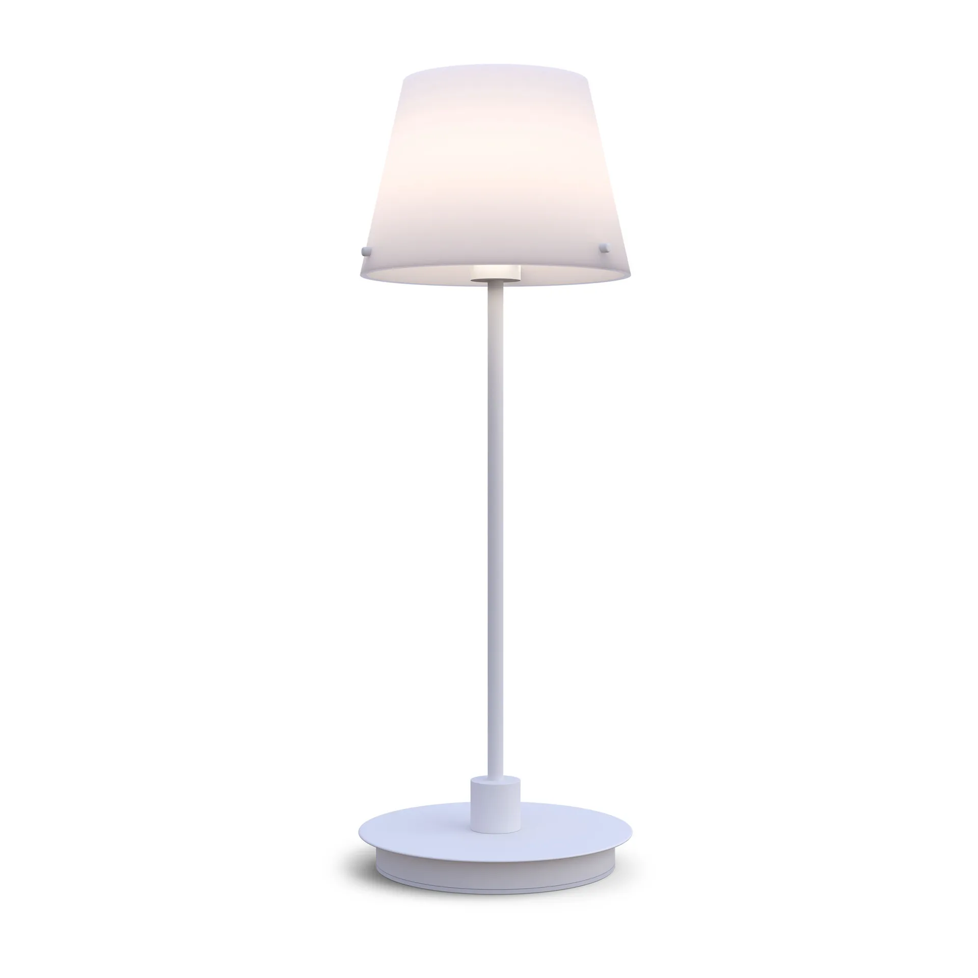 Lampada da tavolo Gil il Grande, Vetro opalino bianco Herstal