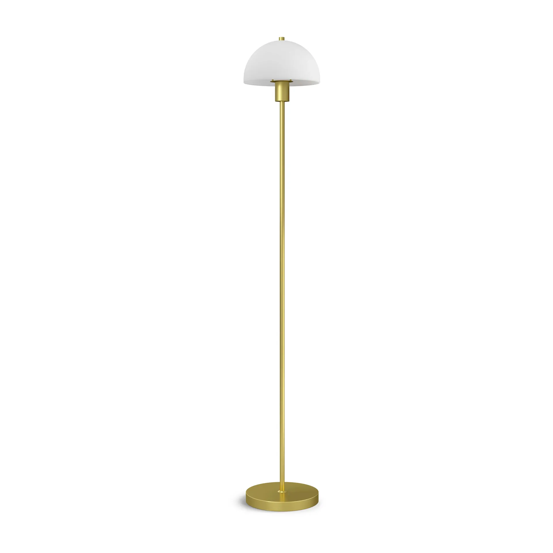 Lampada da terra Vienda, Bronzo-vetro opalino Herstal