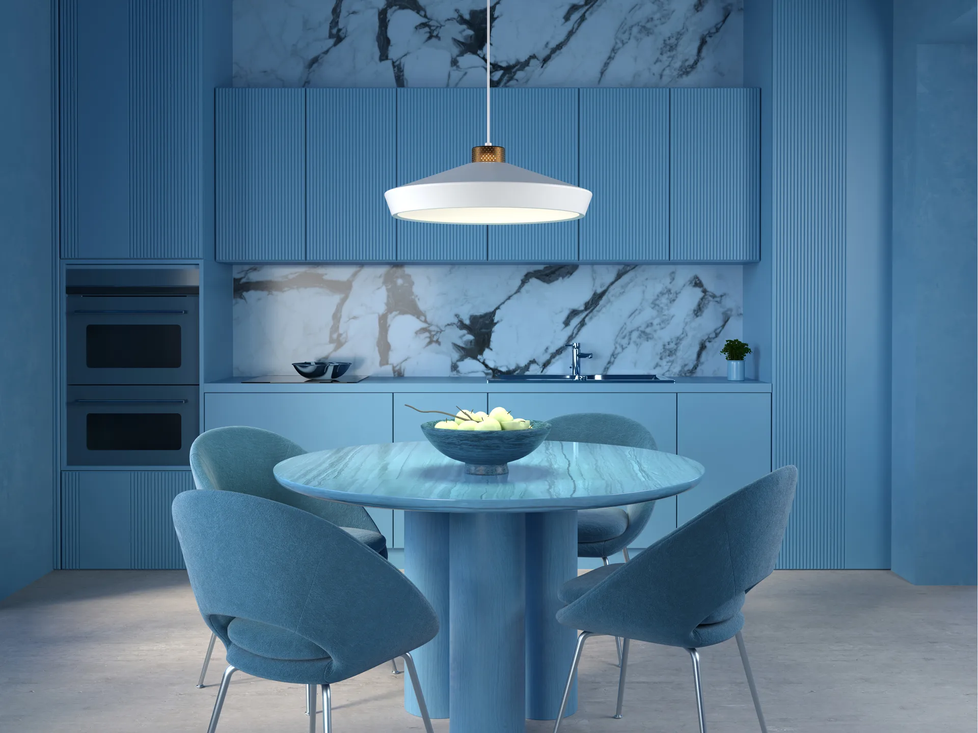 Lampadario Edge grande, Bianco opaco-bronzo Herstal