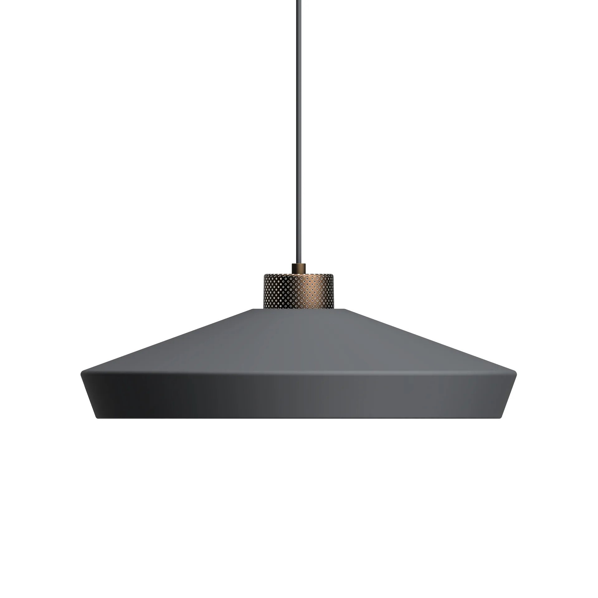 Lampadario Edge grande, Grafite-bronzo Herstal