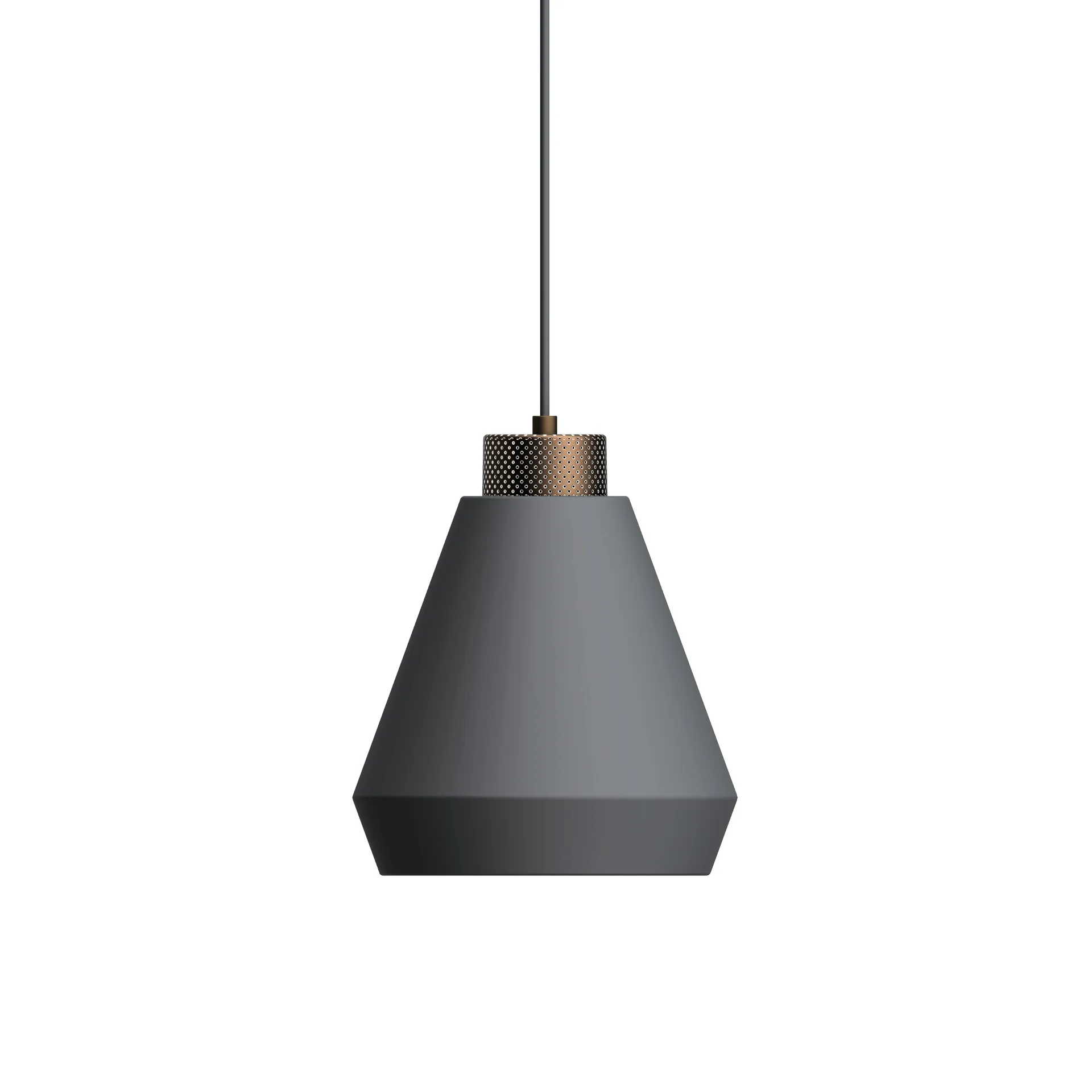 Lampadario Edge medio, Grafite-bronzo Herstal
