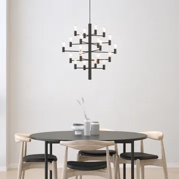 Lampadario Manola con 20 luci - nero - Herstal