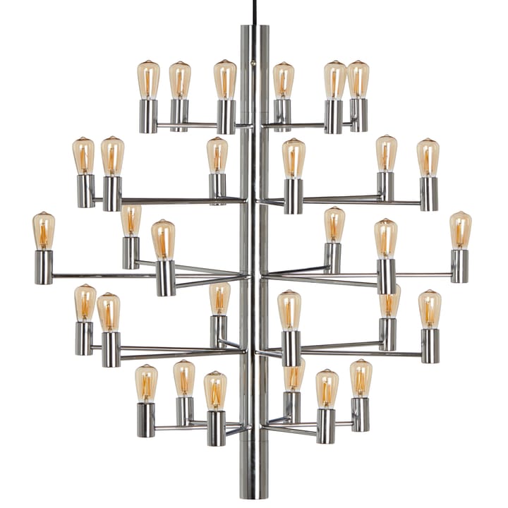 Lampadario Manola con 30 luci - Cromo - Herstal