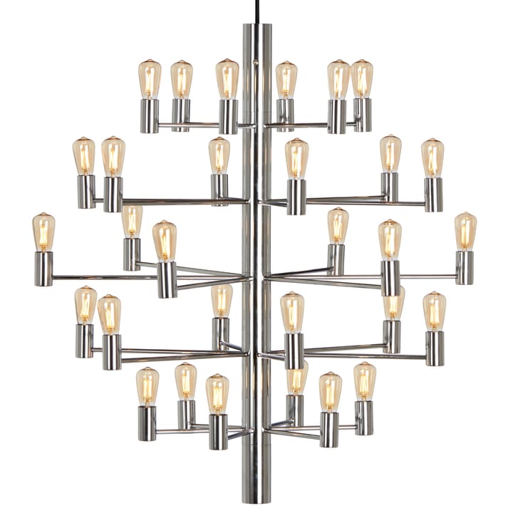 Lampadario Manola con 30 luci - Cromo - Herstal