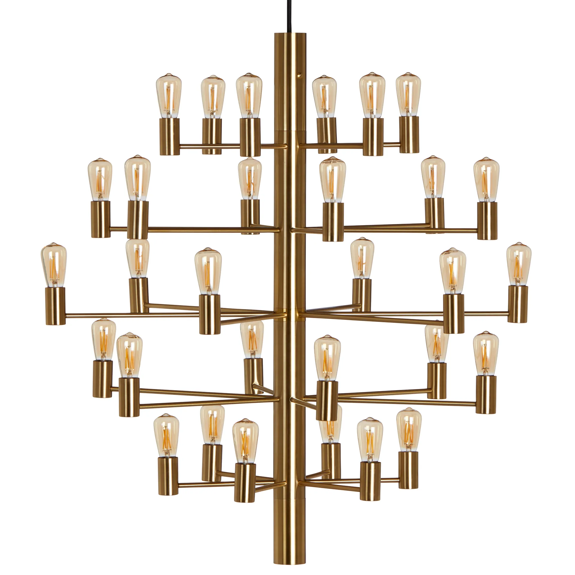 Lampadario Manola con 30 luci, Ottone Herstal