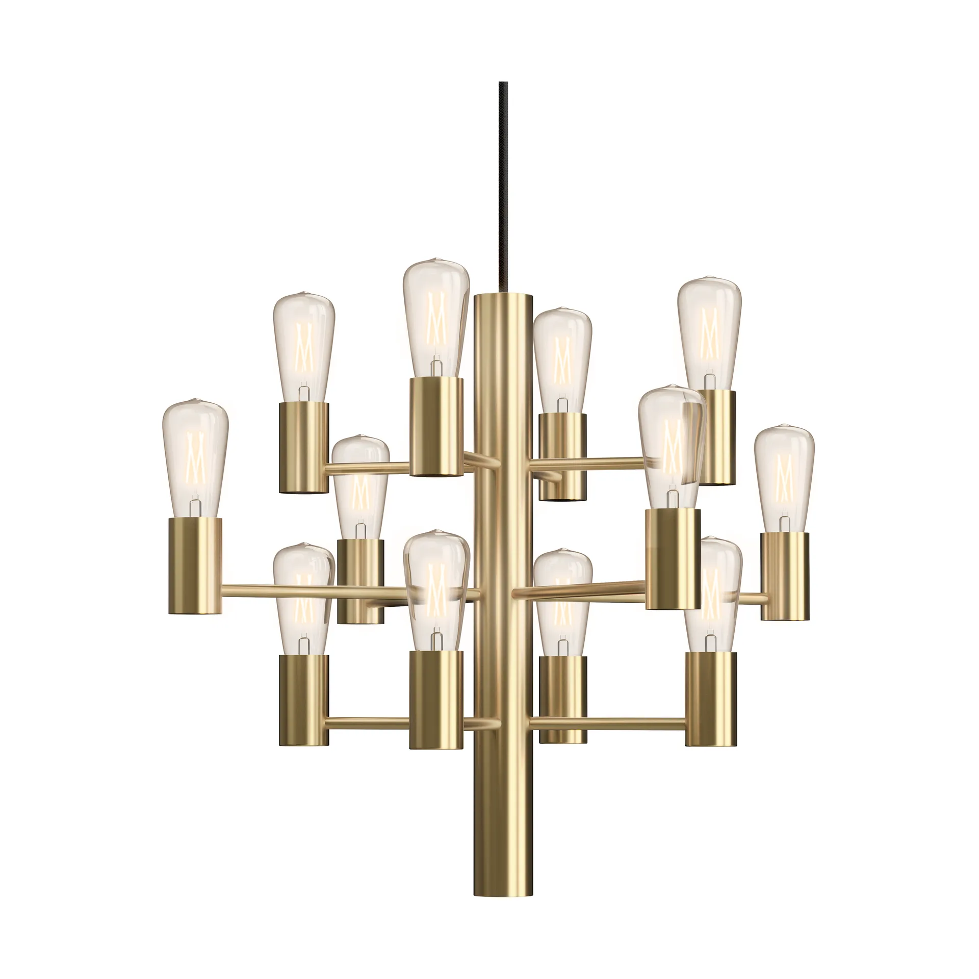 Lampadario Manola Mini 12, Satin-ottone Herstal