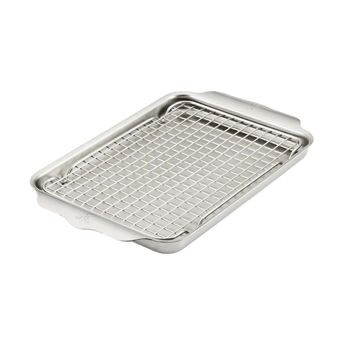 Hestan OvenBond padella quadrata con griglia per forno, Acciaio inossidabile, 24x39 cm Hestan