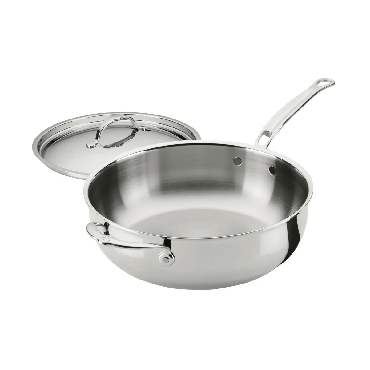 Hestan ProBond Luxe padella universale con coperchio, Acciaio inox, maniglia di supporto Hestan