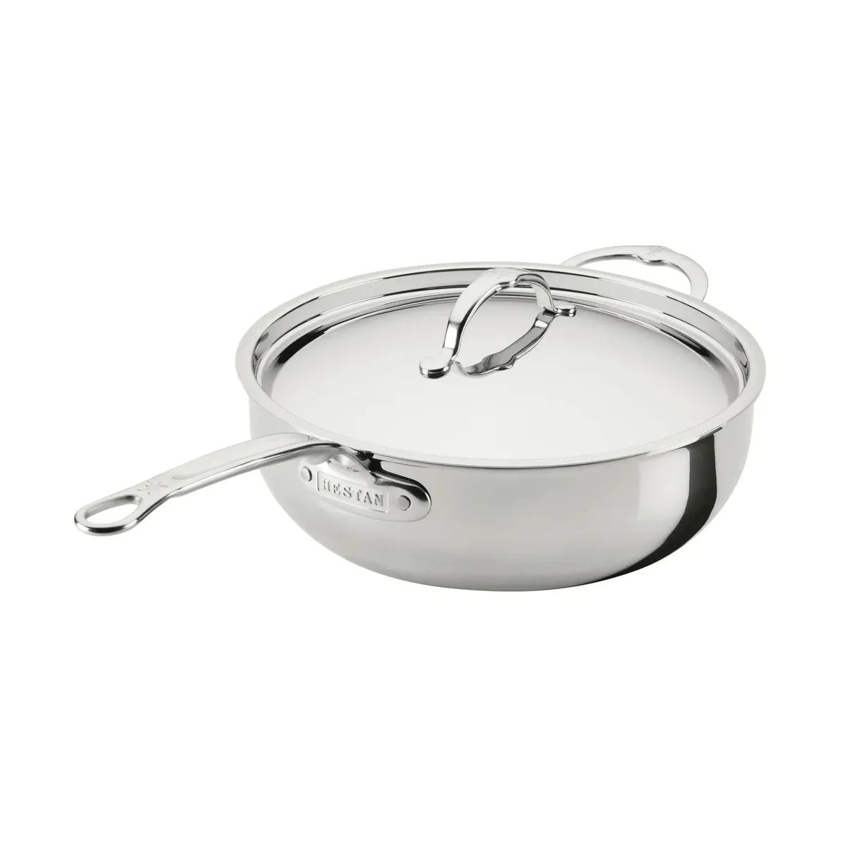 Hestan ProBond Luxe padella universale con coperchio, Acciaio inox, maniglia di supporto Hestan