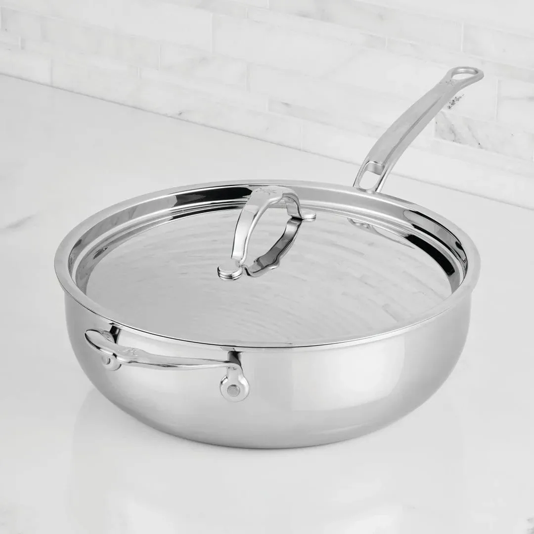 Hestan ProBond Luxe padella universale con coperchio, Acciaio inox, maniglia di supporto Hestan