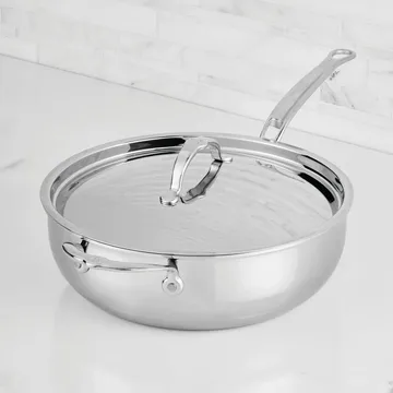 Hestan ProBond Luxe padella universale con coperchio - Acciaio inox, maniglia di supporto - Hestan