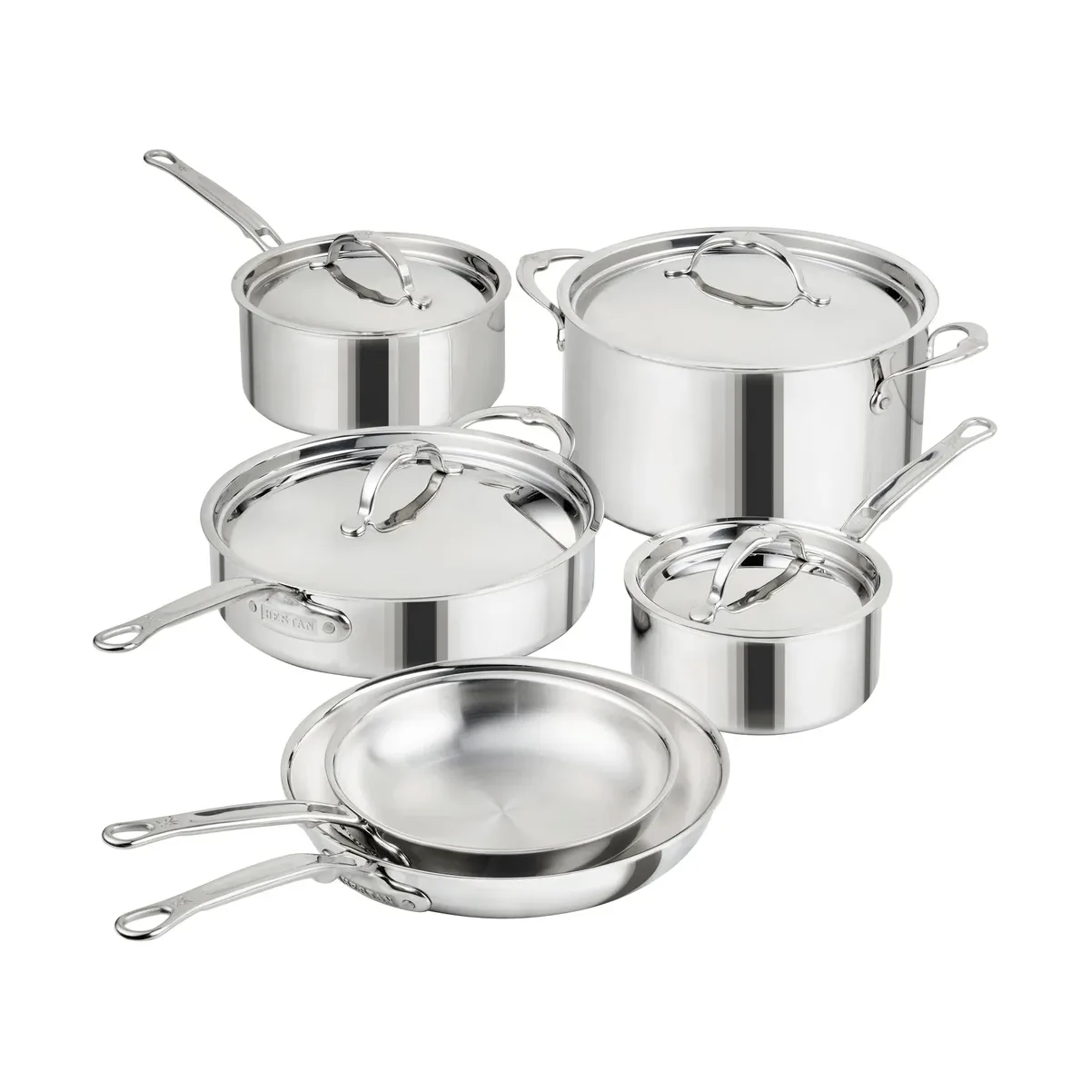 Hestan ProBond Luxe set di pentole e padelle, Acciaio inossidabile, 10 pezzi Hestan