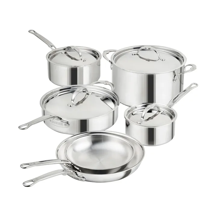 Hestan ProBond Luxe set di pentole e padelle - Acciaio inossidabile, 10 pezzi - Hestan
