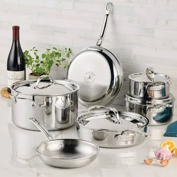 Hestan ProBond Luxe set di pentole e padelle - Acciaio inossidabile, 10 pezzi - Hestan