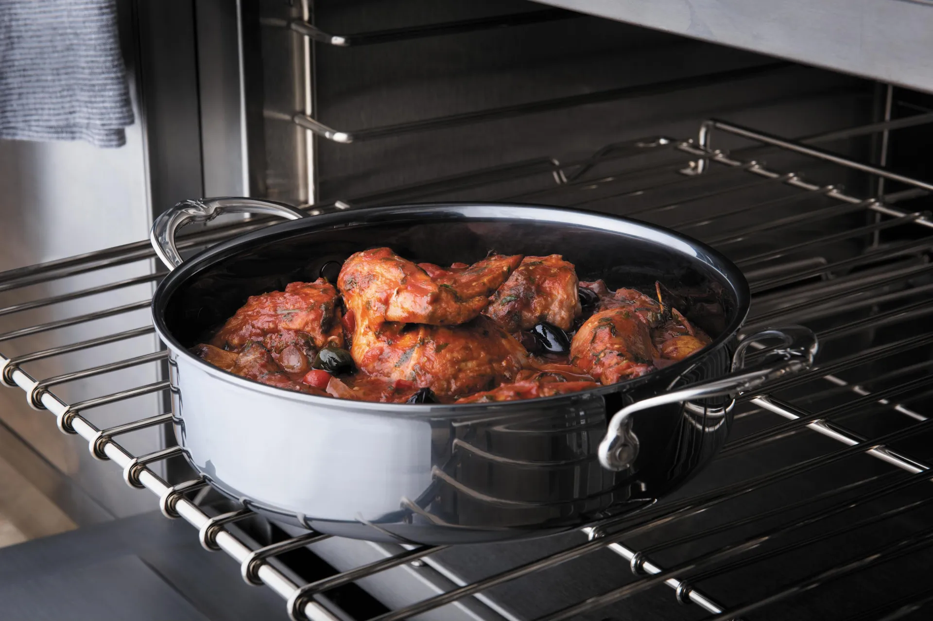 Sauteuse con coperchio Hestan Nanobond 26 cm, Acciaio inossidabile Hestan