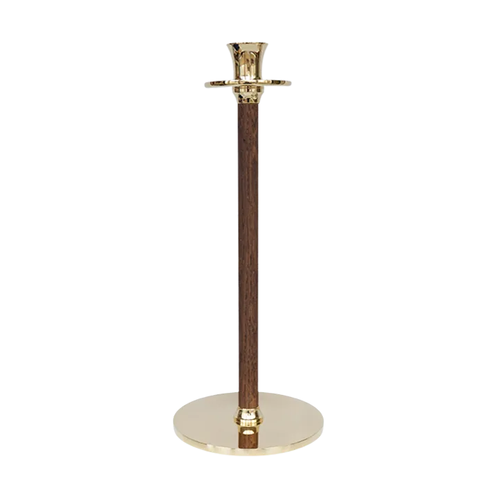 Candelabro Alto Basso 30 cm - Ottone - Hilke Collection