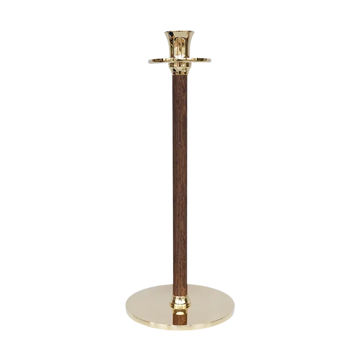 Candelabro Alto Basso 35 cm, Ottone Hilke Collection