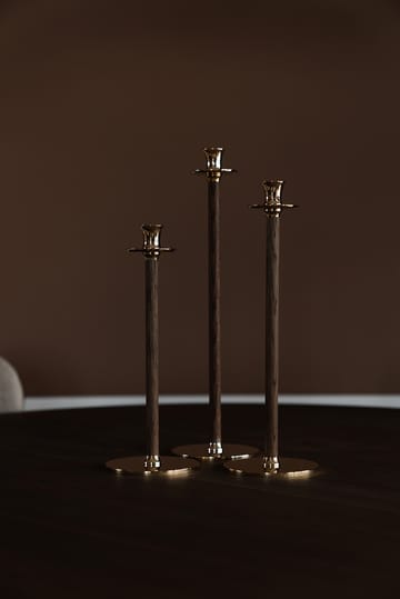 Candelabro Alto Basso 35 cm - Ottone - Hilke Collection