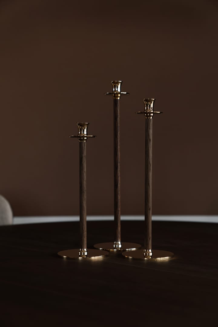 Candelabro Alto Basso 35 cm, Ottone Hilke Collection