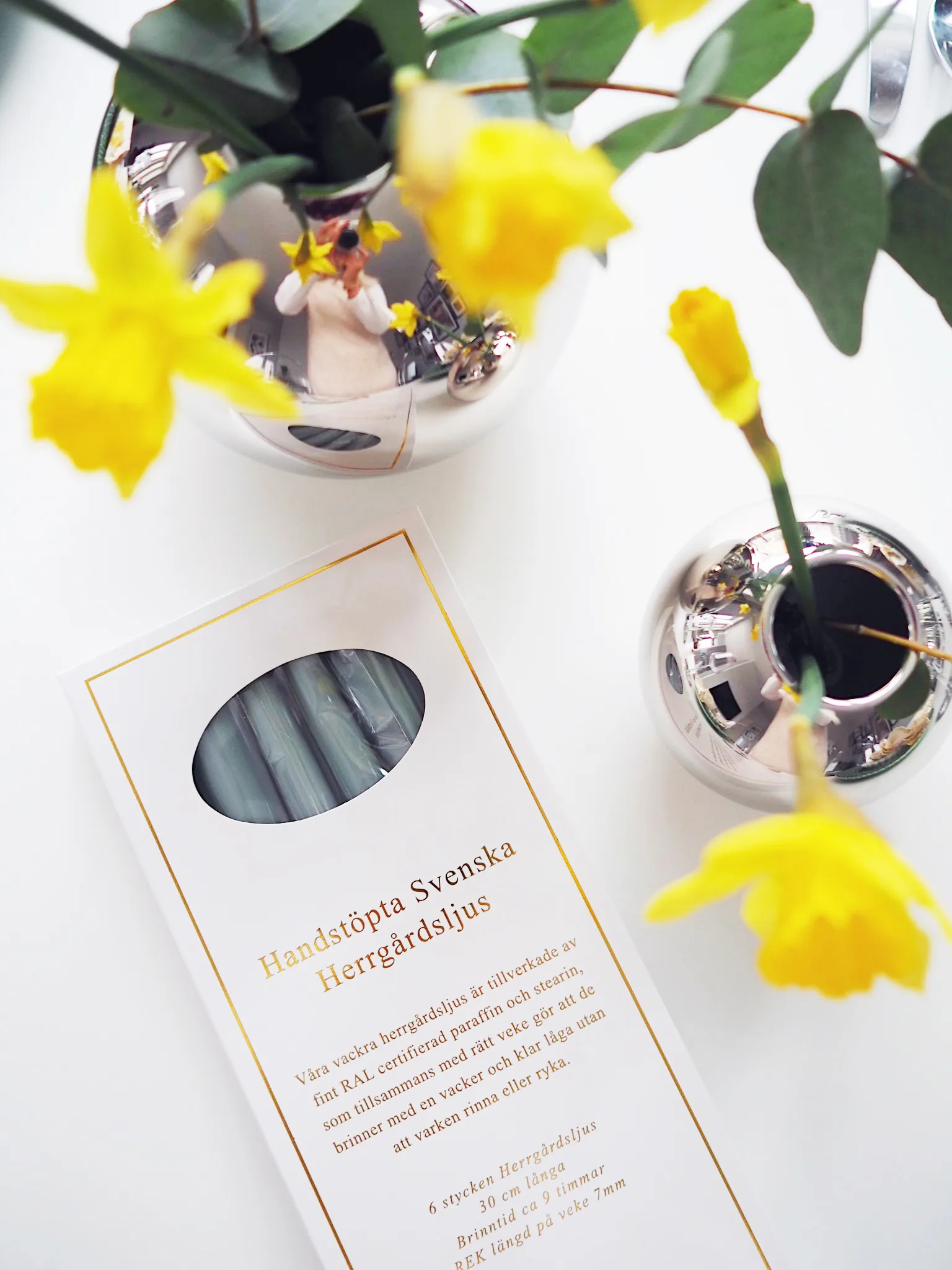 Candele Herrgårdsljus 30 cm confezione da 6, Eucalipto Hilke Collection