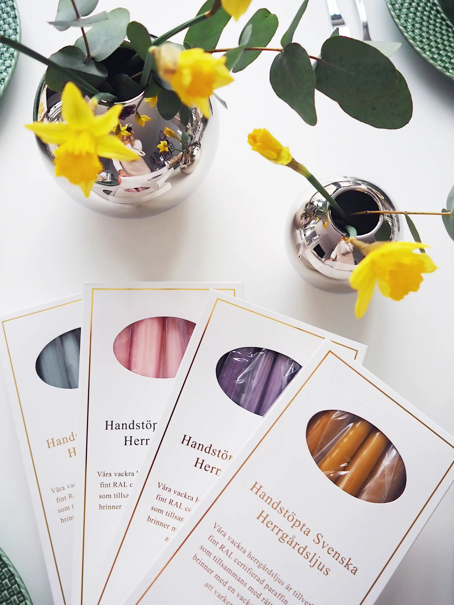 Candele Herrgårdsljus 30 cm confezione da 6, Eucalipto Hilke Collection