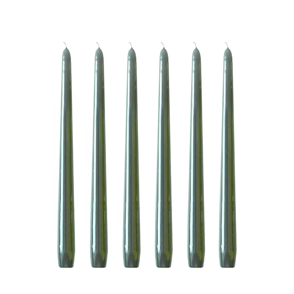 Candele Herrgårdsljus 30 cm confezione da 6, Verde antico Hilke Collection