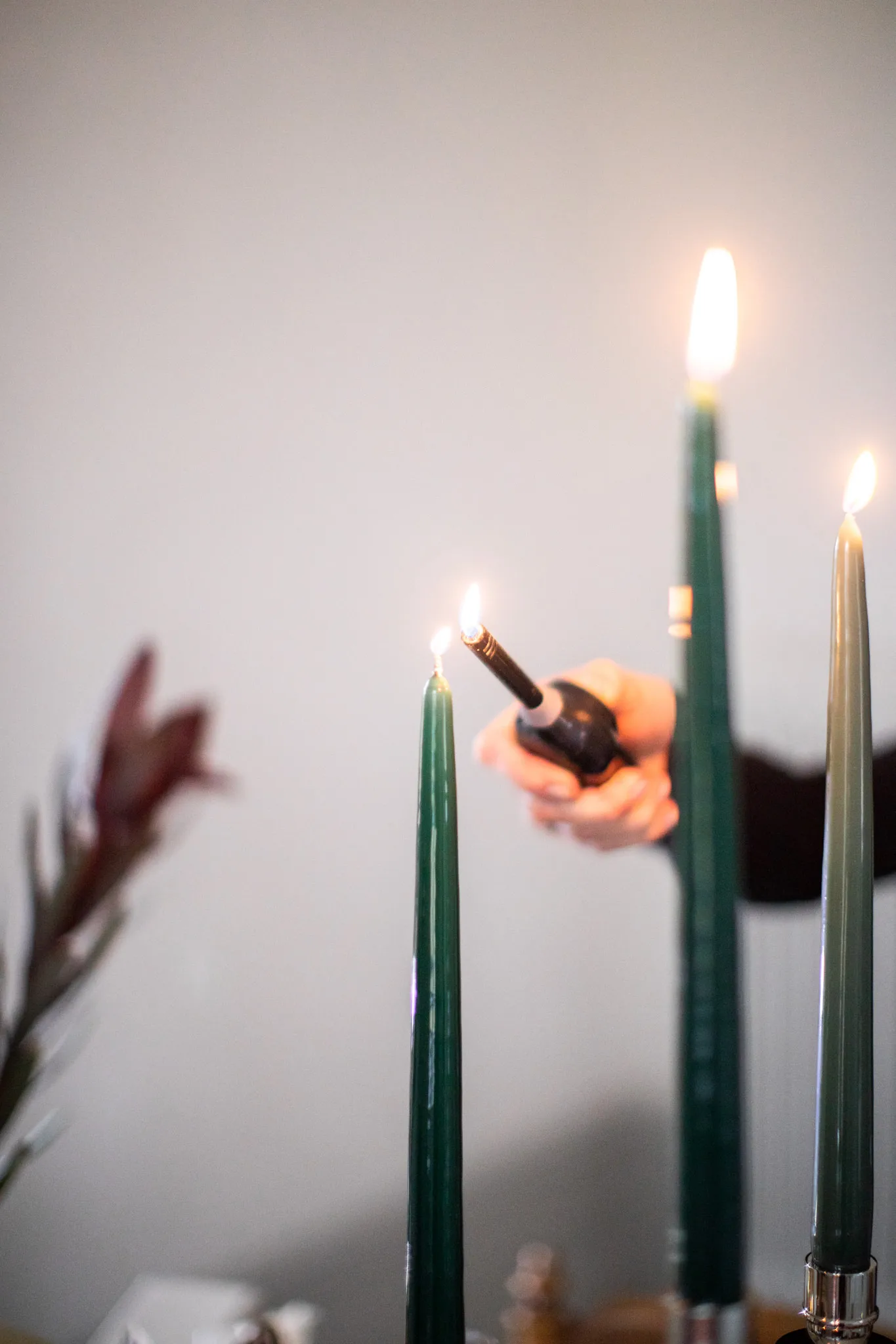 Candele Herrgårdsljus 30 cm confezione da 6, Verde antico Hilke Collection