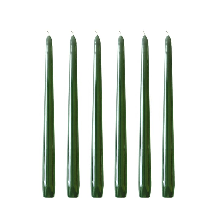 Candele Herrgårdsljus 30 cm confezione da 6 - Verde scuro - Hilke Collection