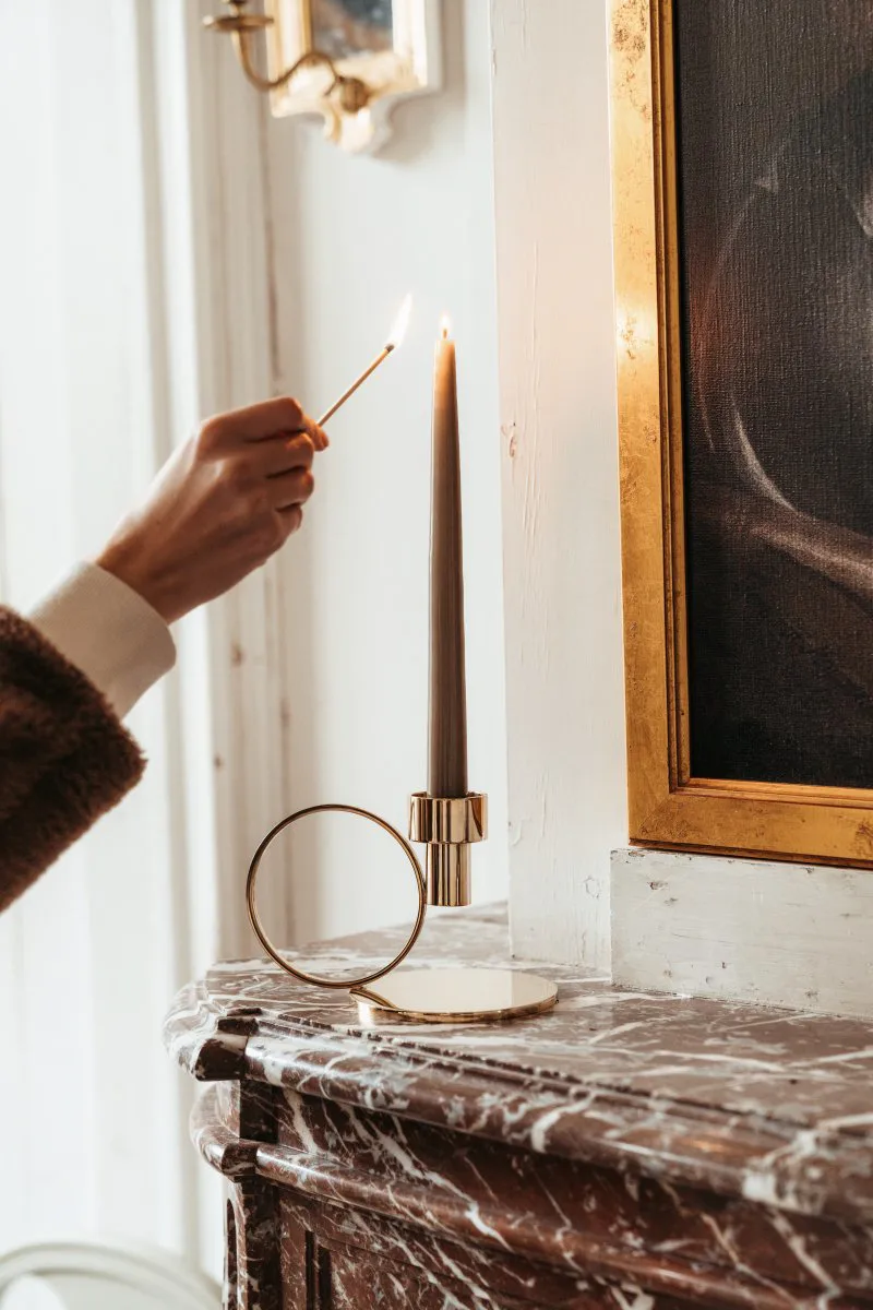 Candeliere Insieme, Ottone massiccio  Hilke Collection